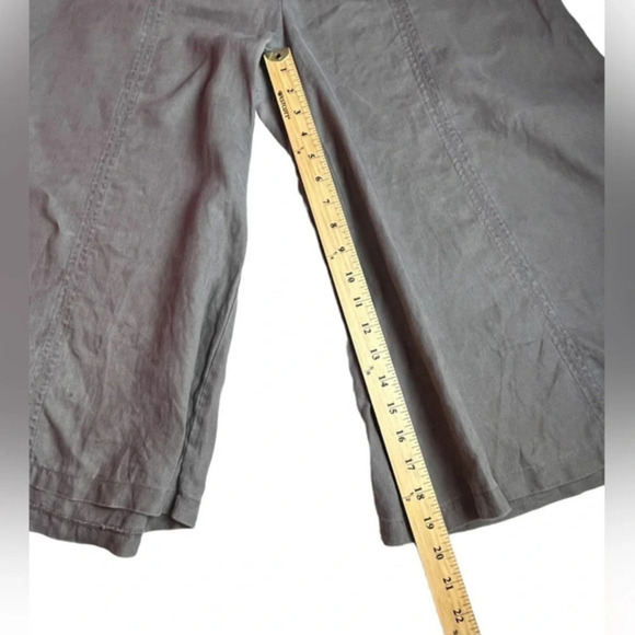 Forever 21 Linen Wide Left Coloutte Contemporary High Waist Chocolate Brown - Picture 10 of 13